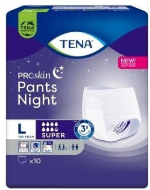 Majtki TENA Pants ProSkin Super Night L 10 sztuk