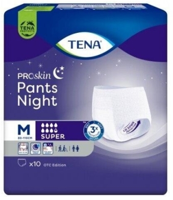 Majtki TENA Pants ProSkin Super Night M 10 sztuk