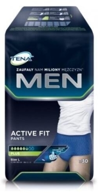 Majtki chłonne TENA Men Pants Plus L 30 sztuk