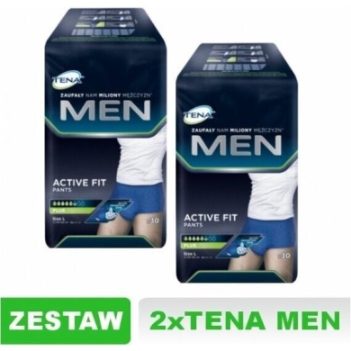 Majtki chłonne TENA Men Pants Plus L Zestaw: 2x30 sztuk
