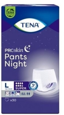 Majtki chłonne TENA Pants ProSkin Super Night L 30 sztuk