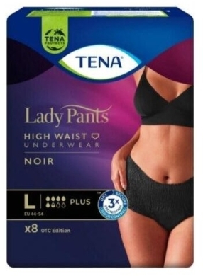 Majtki chłonne Tena Lady Pants Plus Noir L 8 sztuk