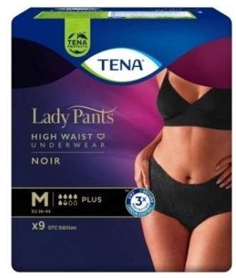 Majtki chłonne Tena Lady Pants Plus Noir M 9 sztuk