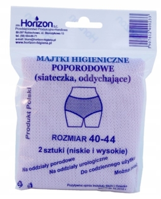 Majtki higieniczne poporodowe 40-44 siateczka 2 sztuki