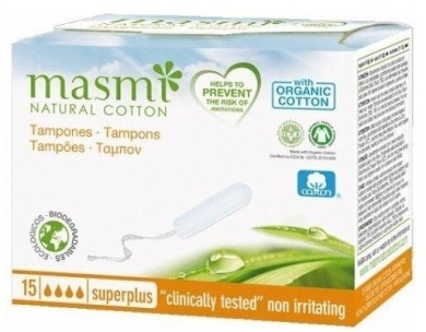 Masmi Organiczne tampony Super Plus 15 sztuk