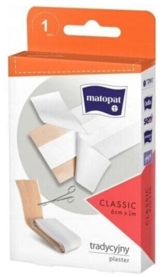 Matopat Classic Plaster Do Cięcia z Opatrunkiem 6 cm x 1 m