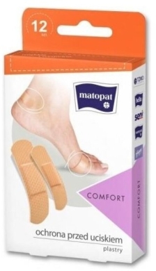 Matopat Comfort Plastry z Opatrunkiem Ochrona Przed Uciskiem 12 sztuk