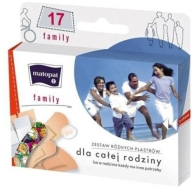Matopat Family Zestaw Plastrów Mix 17 sztuk