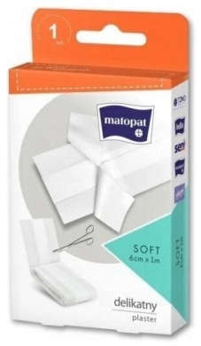 Matopat Soft Plaster Do Cięcia z Opatrunkiem 6 cm x 1 m