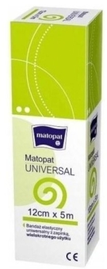 Matopat Universal Bandaż Elastyczny 5m x 12cm z Zapinką