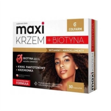 Maxi Krzem + Biotyna 30 kapsułek