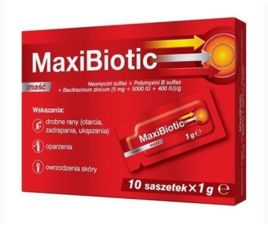Maxibiotic maść 10 saszetek