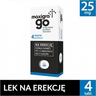 Maxigra Go 0,025 g 4 tabletki powlekane