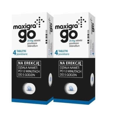 Maxigra Go 0,025 g 4 tabletki powlekane Wielopak x2