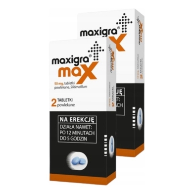 Maxigra Max 50 mg 2 tabletki Wielopak x2