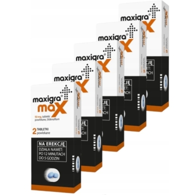 Maxigra Max 50 mg 2 tabletki Wielopak x5