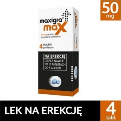 Maxigra Max 50 mg 4 tabletki
