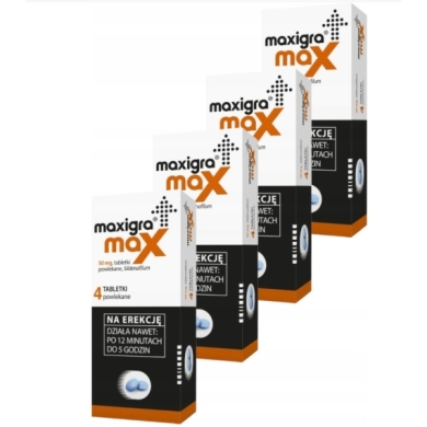 Maxigra Max 50 mg 4 tabletki Wielopak x4
