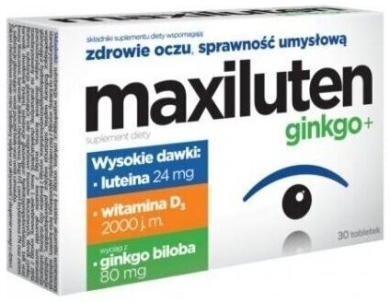 Maxiluten Ginkgo+ 30 tabletek
