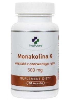 MedFuture Ekstrakt z czerwonego ryżu Monakolina K 500 mg 60 kapsułek