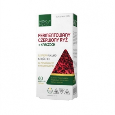 Medica Herbs Fermentowany czerwony ryż + karczoch 80 kapsułek
