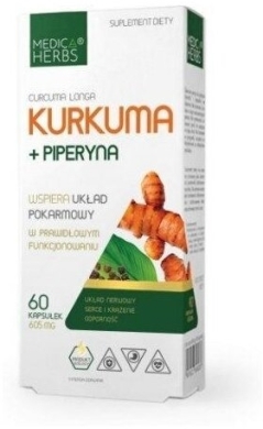 Medica Herbs Kurkuma + piperyna 60 kapsułek