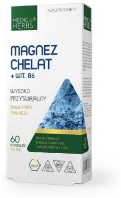 Medica Herbs Magnez Chelat + Witamina B6 60 kapsułek