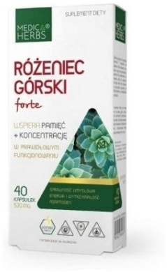 Medica Herbs Różeniec Górski Forte 40 kapsułek
