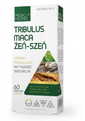 Medica Herbs Tribulus Maca Żeń-Szeń 60 kapsułek