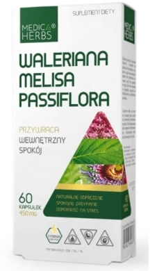 Medica Herbs Waleriana Melisa Passiflora 60 kapsułek