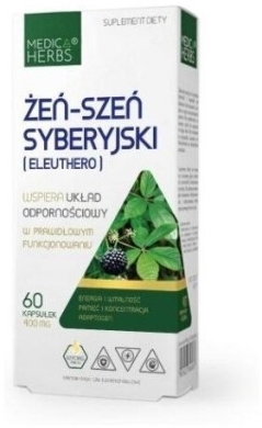 Medica Herbs Żeń-szeń syberyjski (Eleuthero) 60 kapsułek