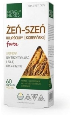 Medica Herbs Żeń-szeń właściwy (koreański) forte 60 kapsułek