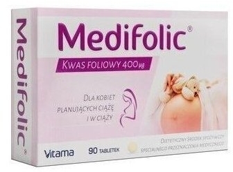 Medifolic Kwas Foliowy 400 ug 90 tabletek