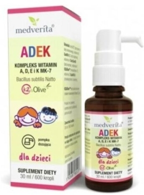 Medverita ADEK dla dzieci kompleks 600 kropli 30 ml