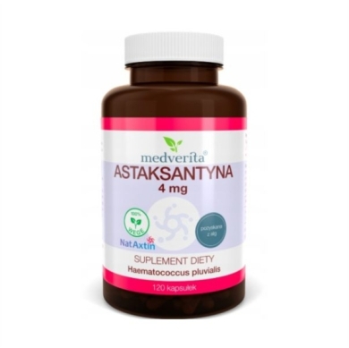 Medverita Astaksantyna NatAxtin 4 mg 120 kapsułek