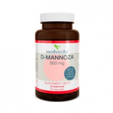 Medverita D-mannoza 500 mg 50 kapsułek