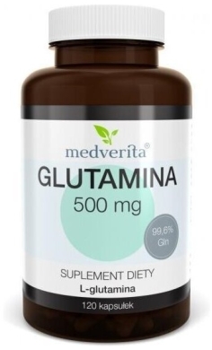 Medverita Glutamina 500 mg 120 kapsułek