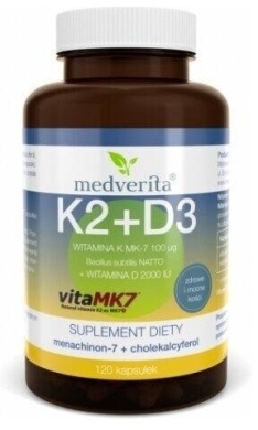 Medverita K2 + D3 2000 IU 120 kapsułek