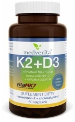 Medverita K2 + D3 2000 IU 60 kapsułek