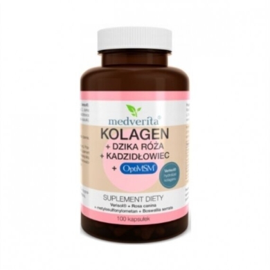 Medverita Kolagen wołowy + dzika róża + kadzidłowiec + OptiMSM 100 kapsułek