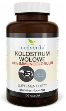 Medverita Kolostrum wołowe 400 mg 100 kapsułek
