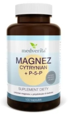 Medverita Magnez Cytrynian + P-5-P 100 kapsułek