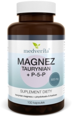 Medverita Magnez Taurynian + P5P 100 kapsułek