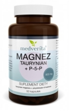 Medverita Magnez Taurynian + P5P 50 kapsułek