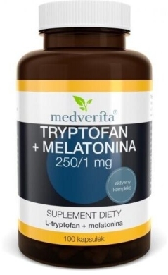 Medverita Tryptofan + Melatonina 100 kapsułek