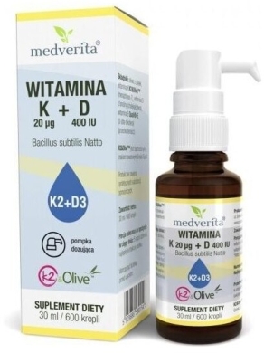 Medverita Witamina K2 + D3 600 kropli 30 ml