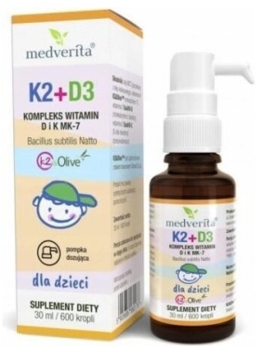 Medverita Witamina K2+D3 dla dzieci 600 kropli 30 ml