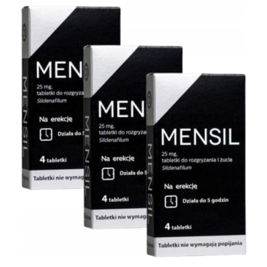 Mensil 25 mg 4 tabletki do rozgryzania i żucia Wielopak x3