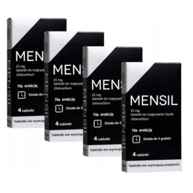 Mensil 25 mg 4 tabletki do rozgryzania i żucia Wielopak x4