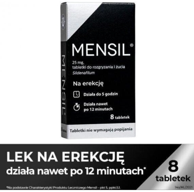 Mensil 25 mg 8 tabletek